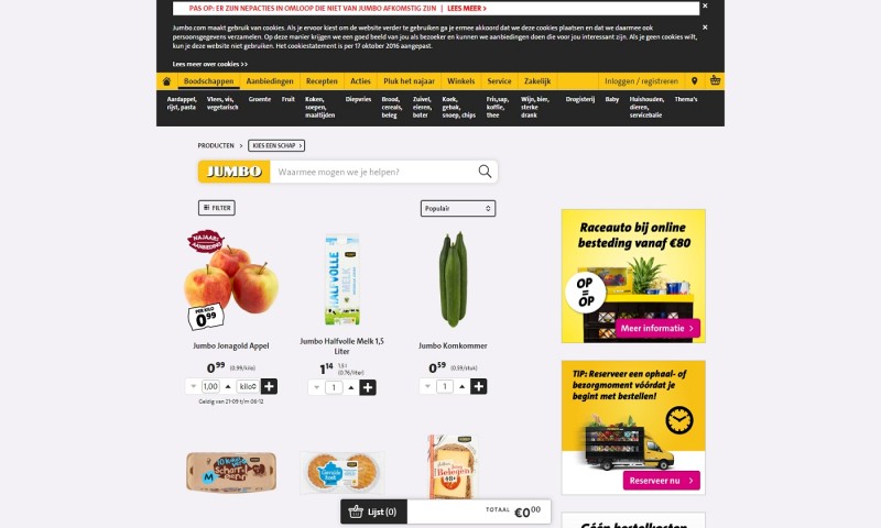 De 3 voordelen van online boodschappen Jumbo