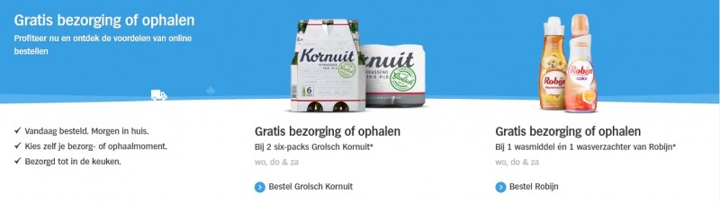 Gratis bezorging van je boodschappen