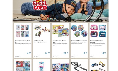 Screenshot Lidl webshop speelgoed afdeling