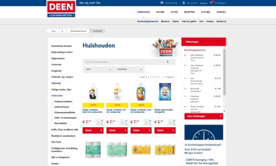 Screenshot Deen website online boodschappen doen