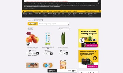 Screenshot website jumbo boodschappen bestellen