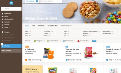 Een screenshot van de AH website waar je eenvoudig kenmerken kunt selecteren.