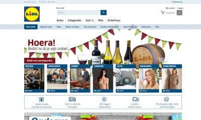 Screenshot Lidl webshop overzicht